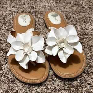 White Floral Sandals
